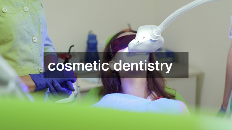 a patient undergoing a cosmetic dental procedure